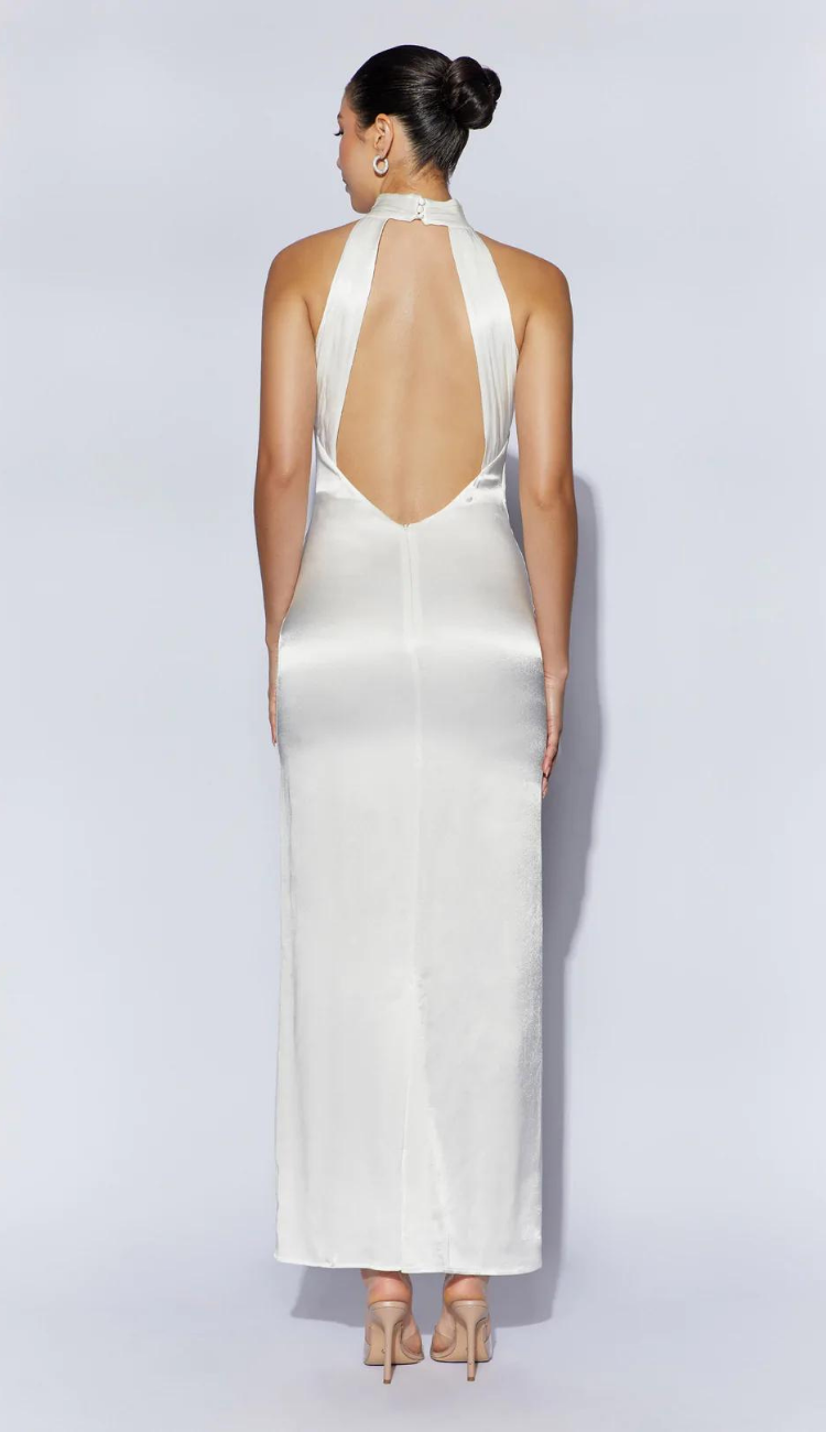 Eda White Backless Dress