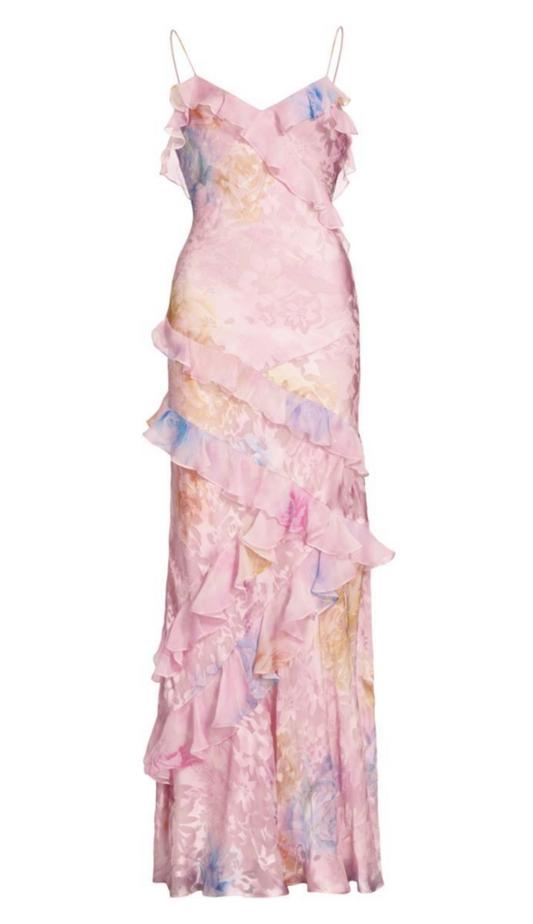 Dannae Pink Floral Maxi Dress