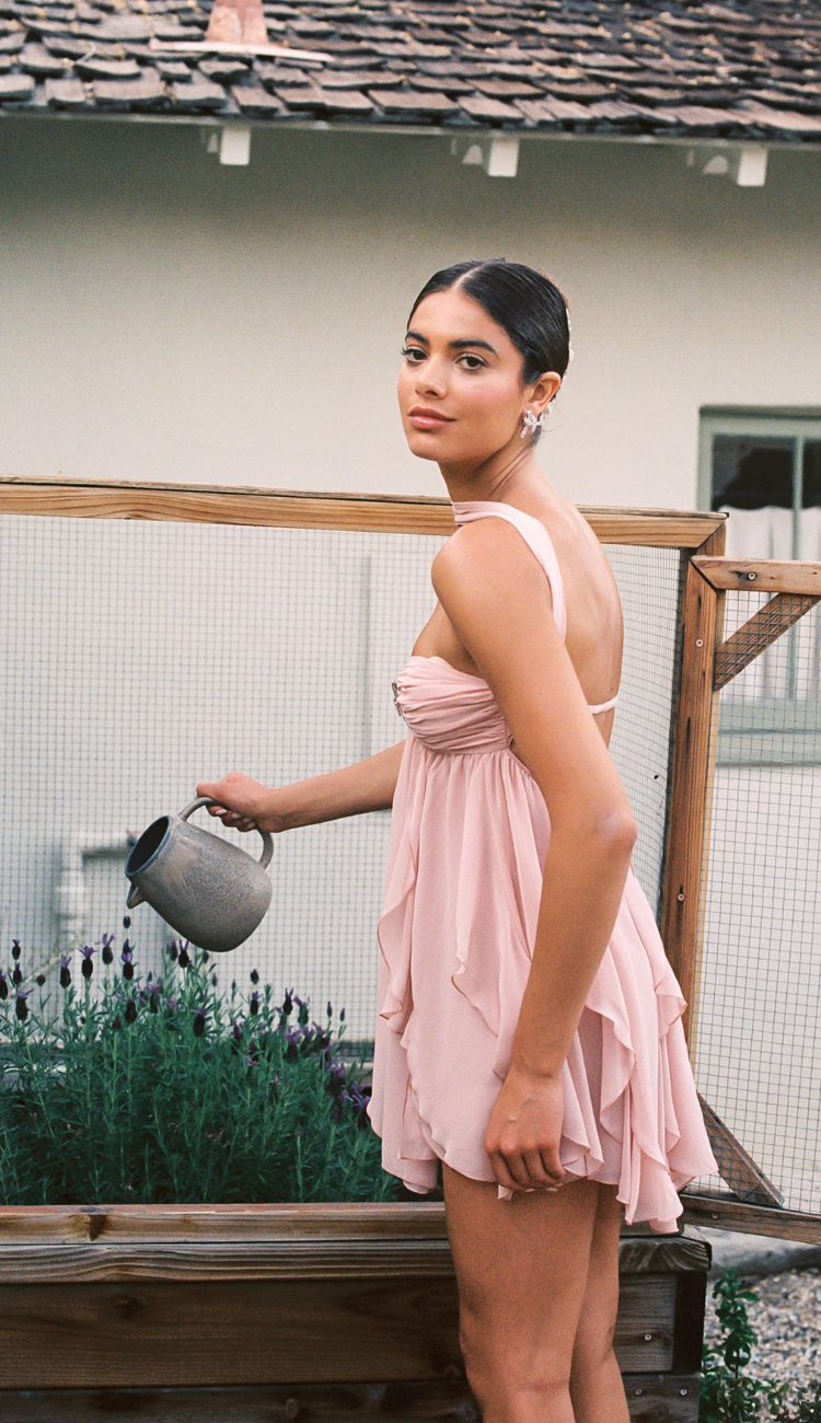 Tavira Peach Mini Dress