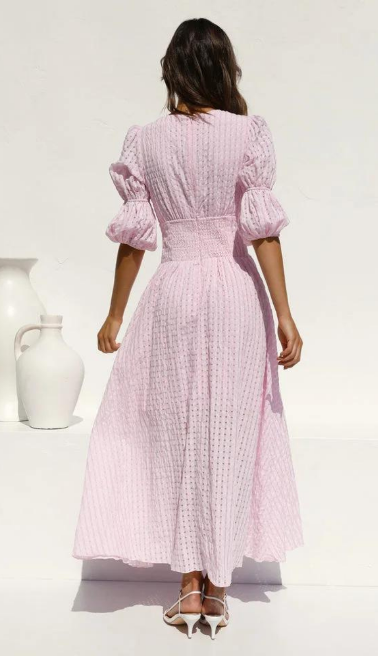 Leire Baby Pink Maxi Dress