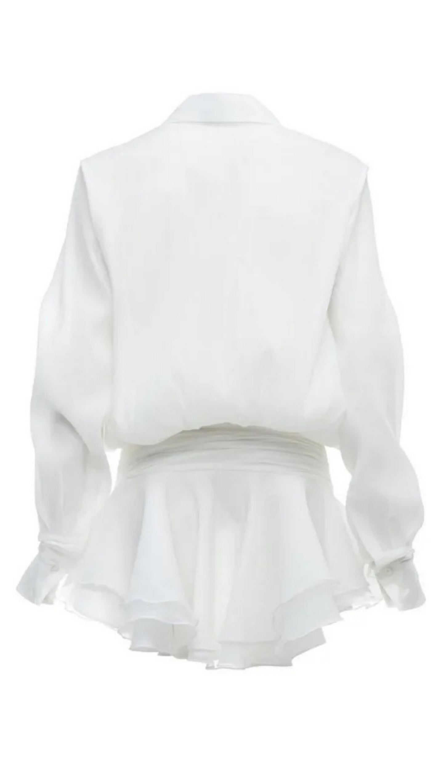 Yika White Shirt Mini Dress