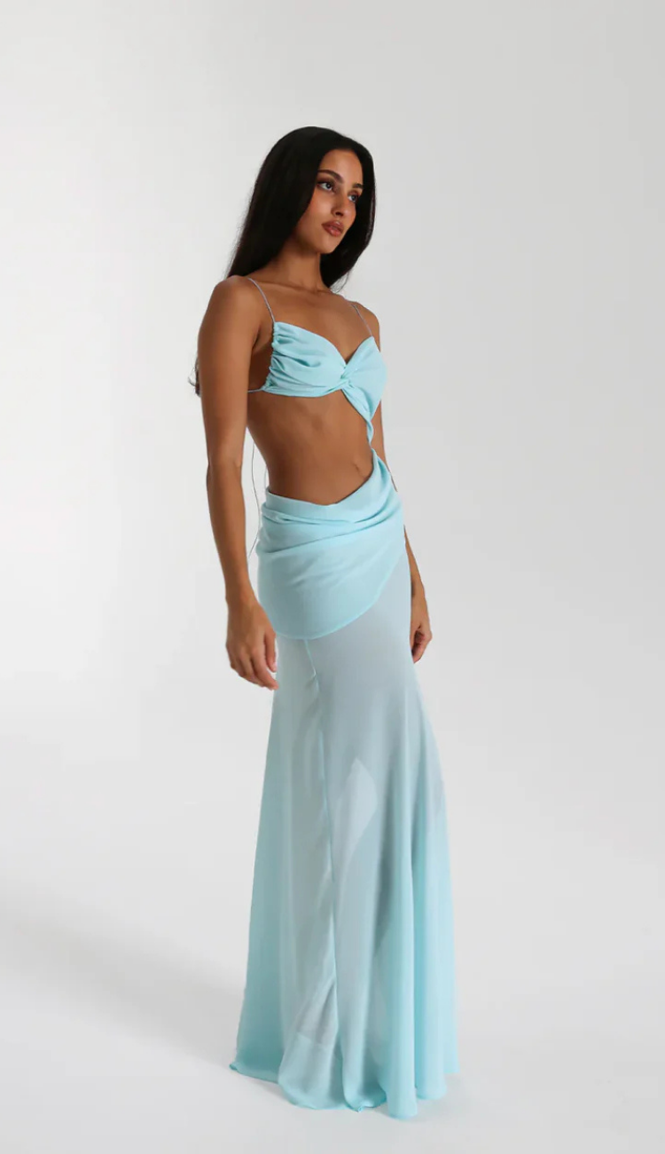 Rita Blue Tropical Dress