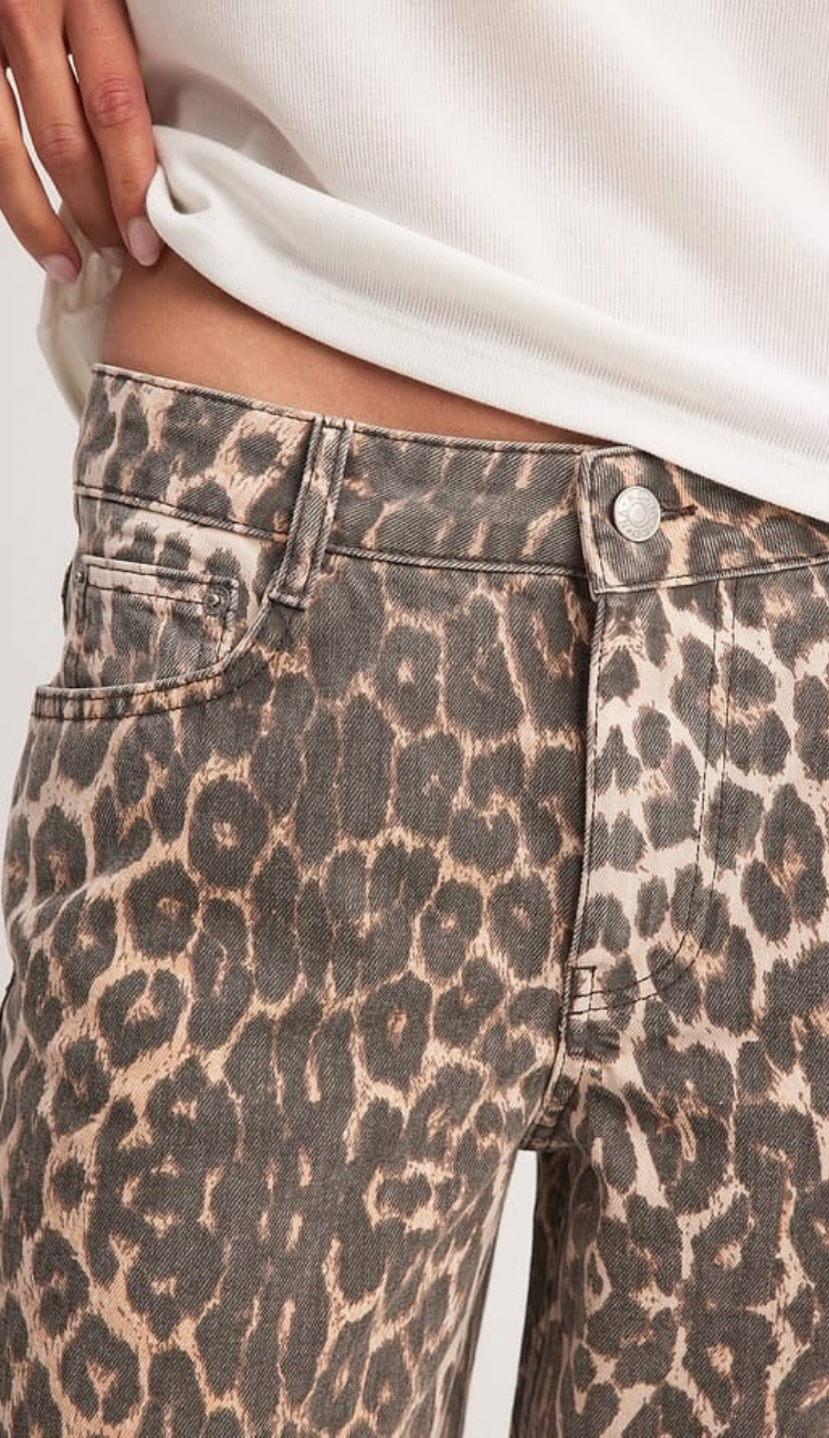 Leopard Print Jeans