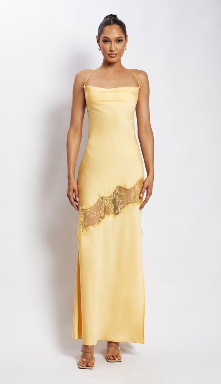 Leoni Yellow Maxi Dress