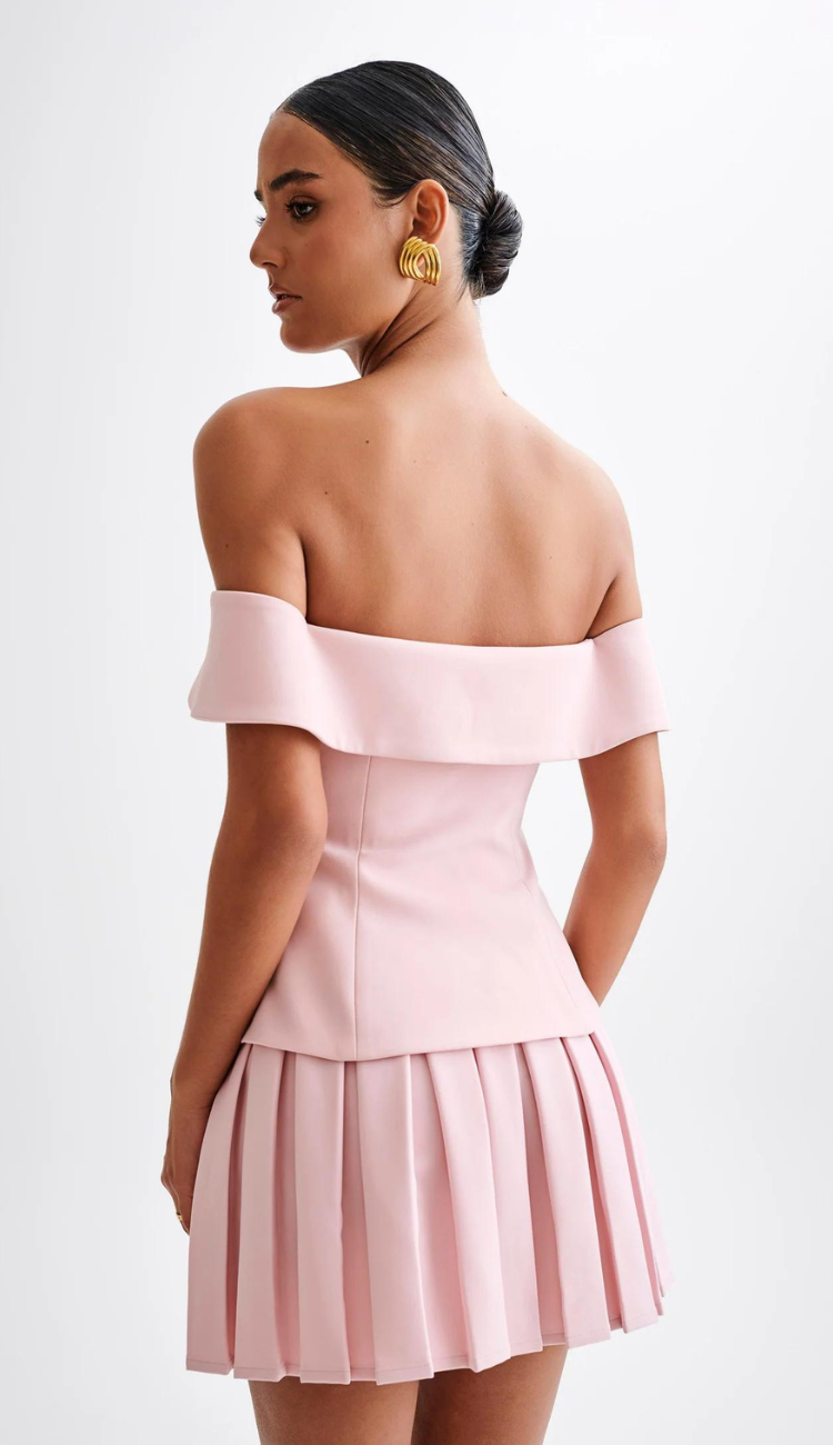 Eloise Strapless Pink Suit Set