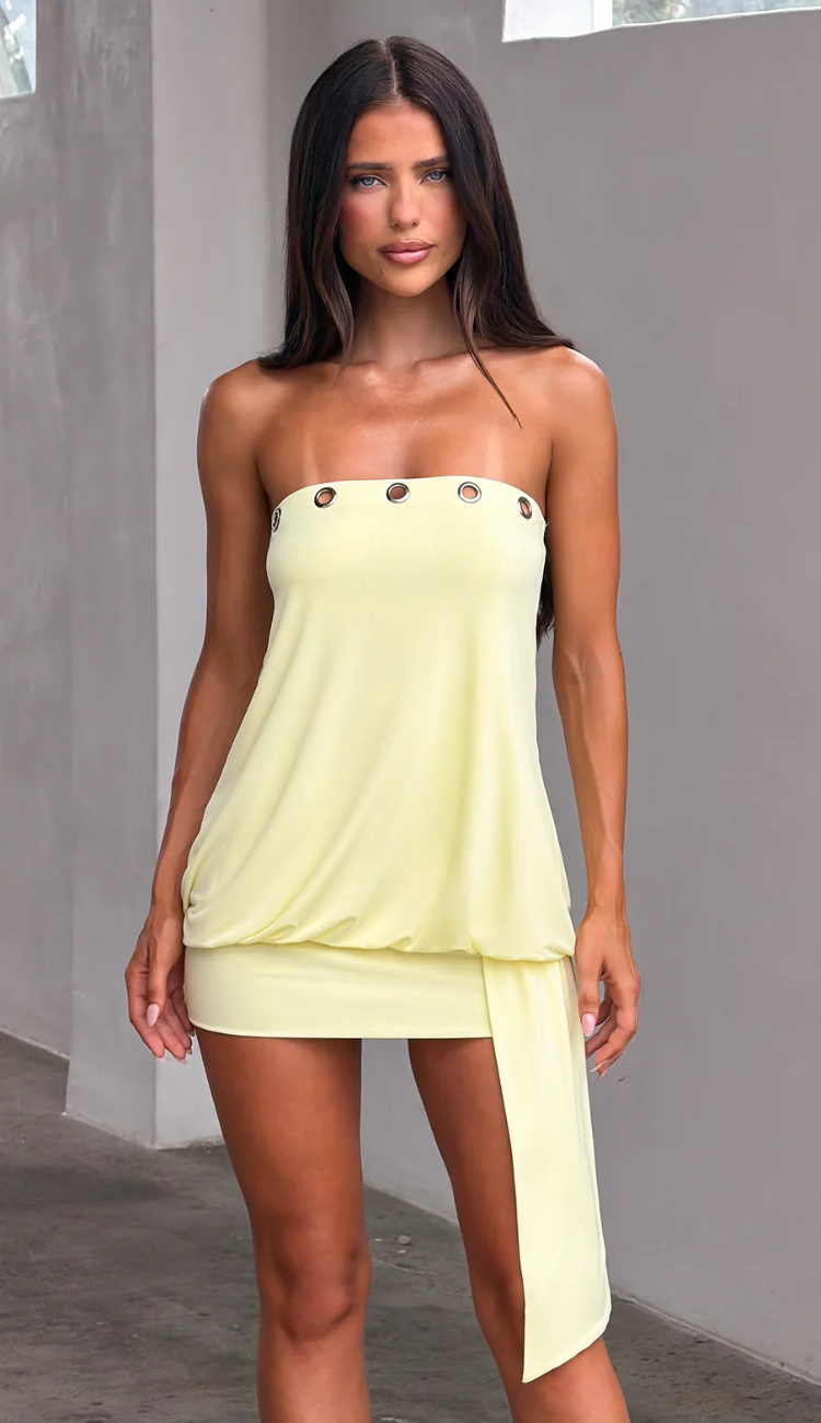 Tiana Yellow Mini Dress