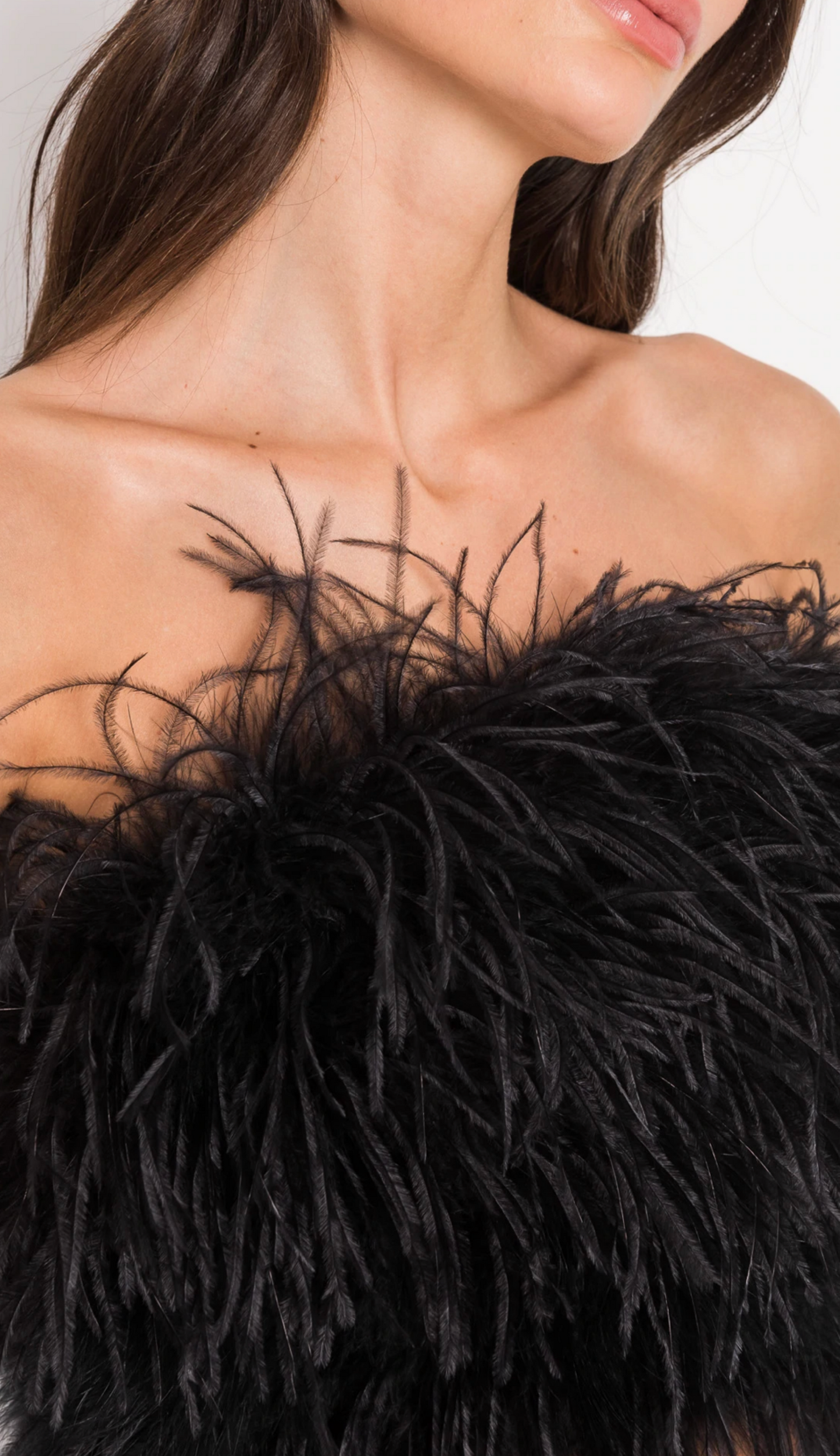 Patty Bustier de Plumes in Black