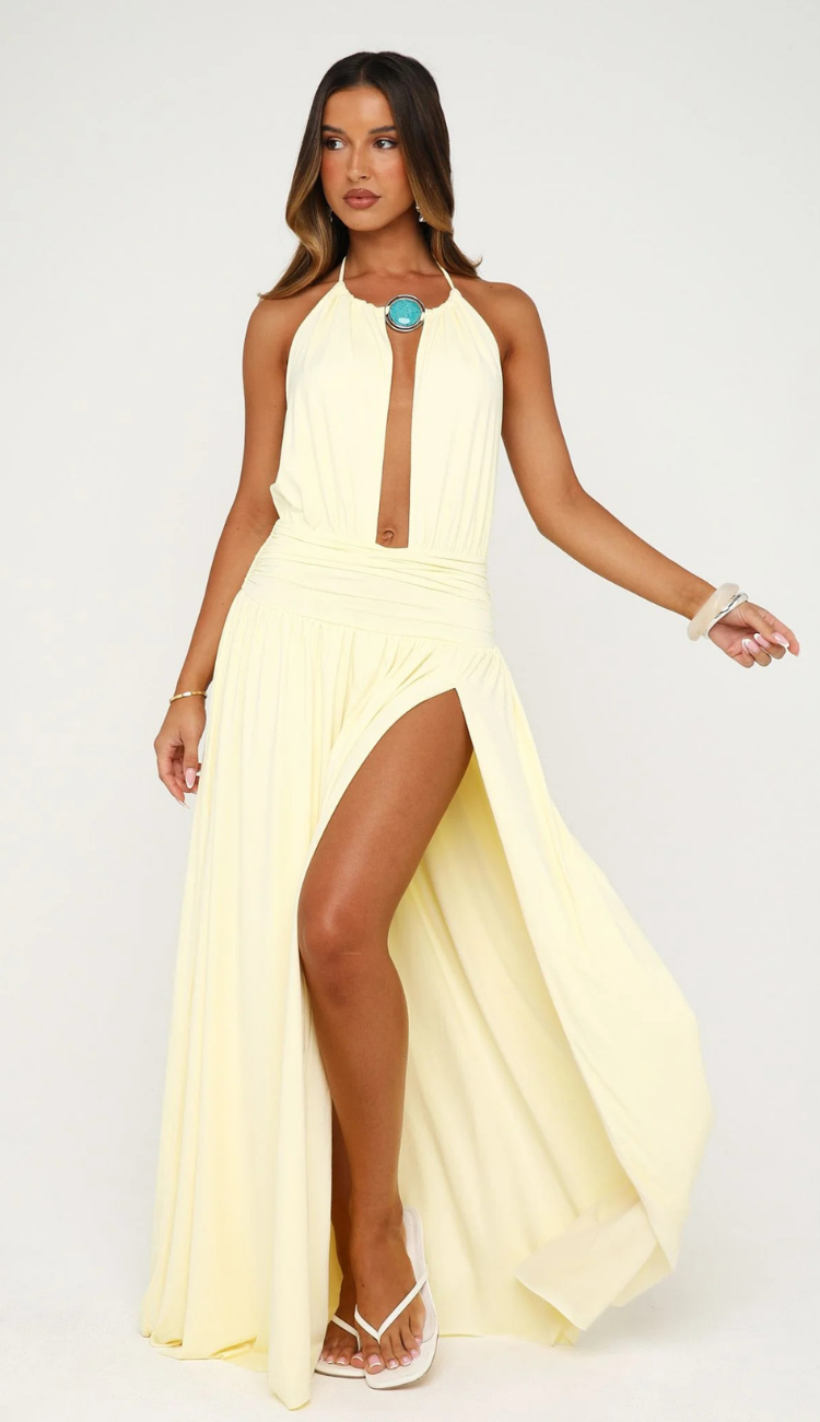 Jacy Yellow Maxi Dress