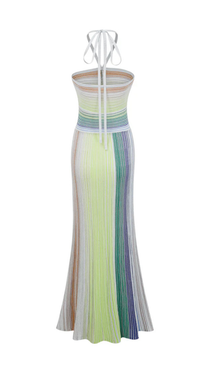 Navaia Shimmery Multicolor Maxi Dress