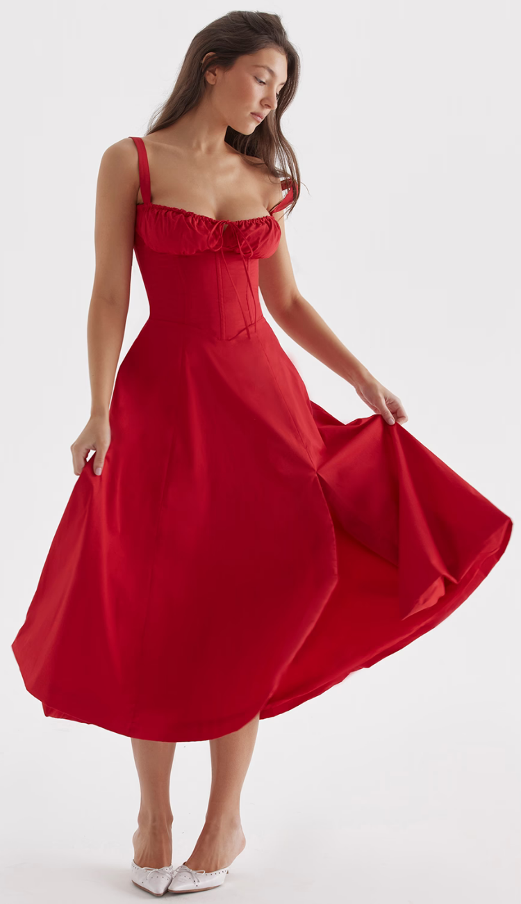 Jasmine Red Maxi Dress