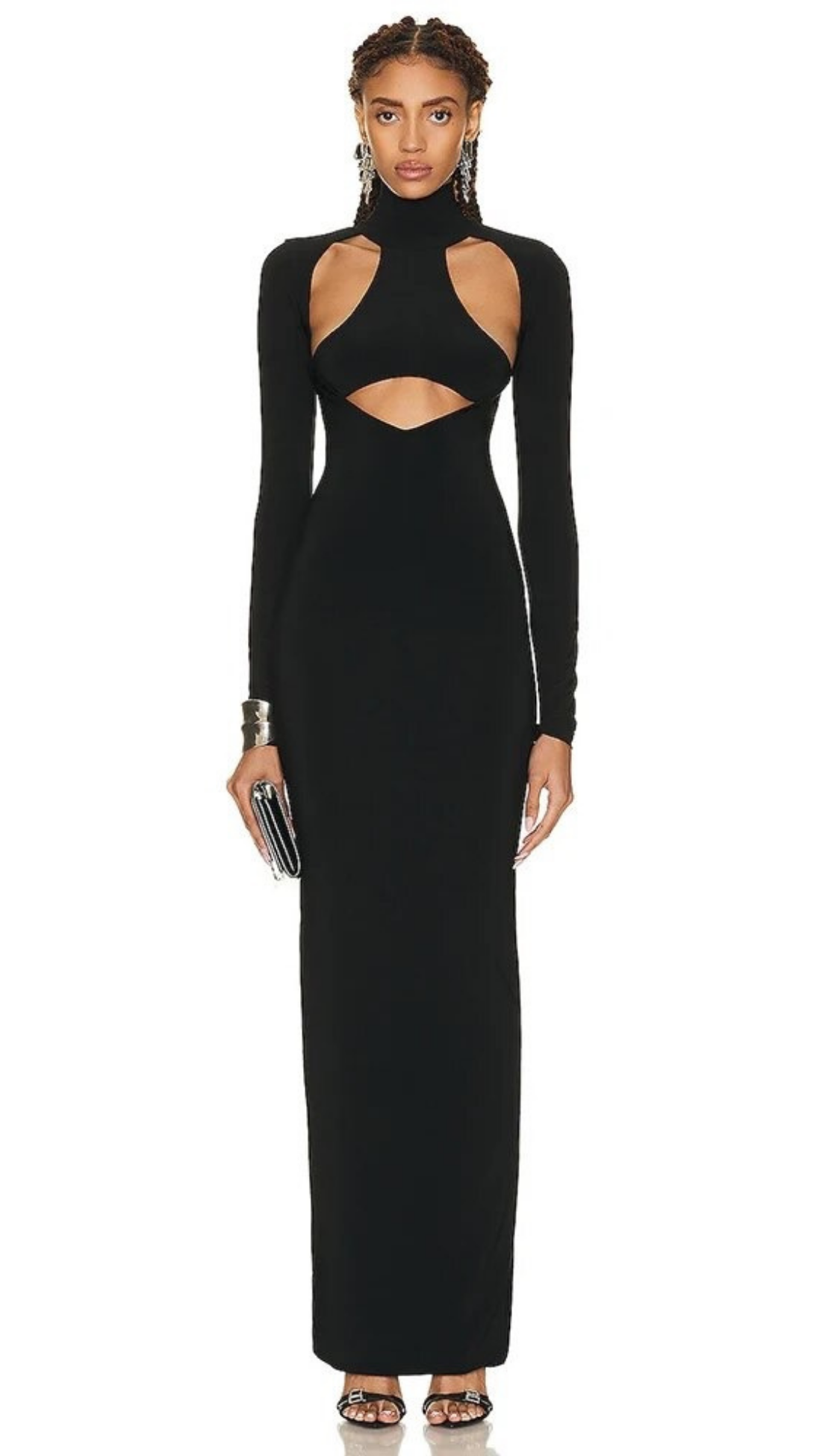 Bree Cut out Turtleneck Gown