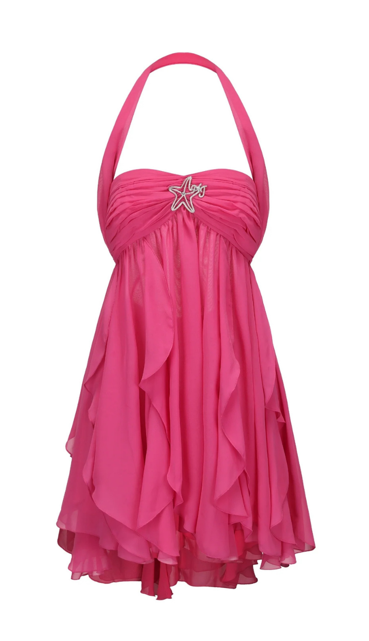 Tavira Hot Pink Mini Dress