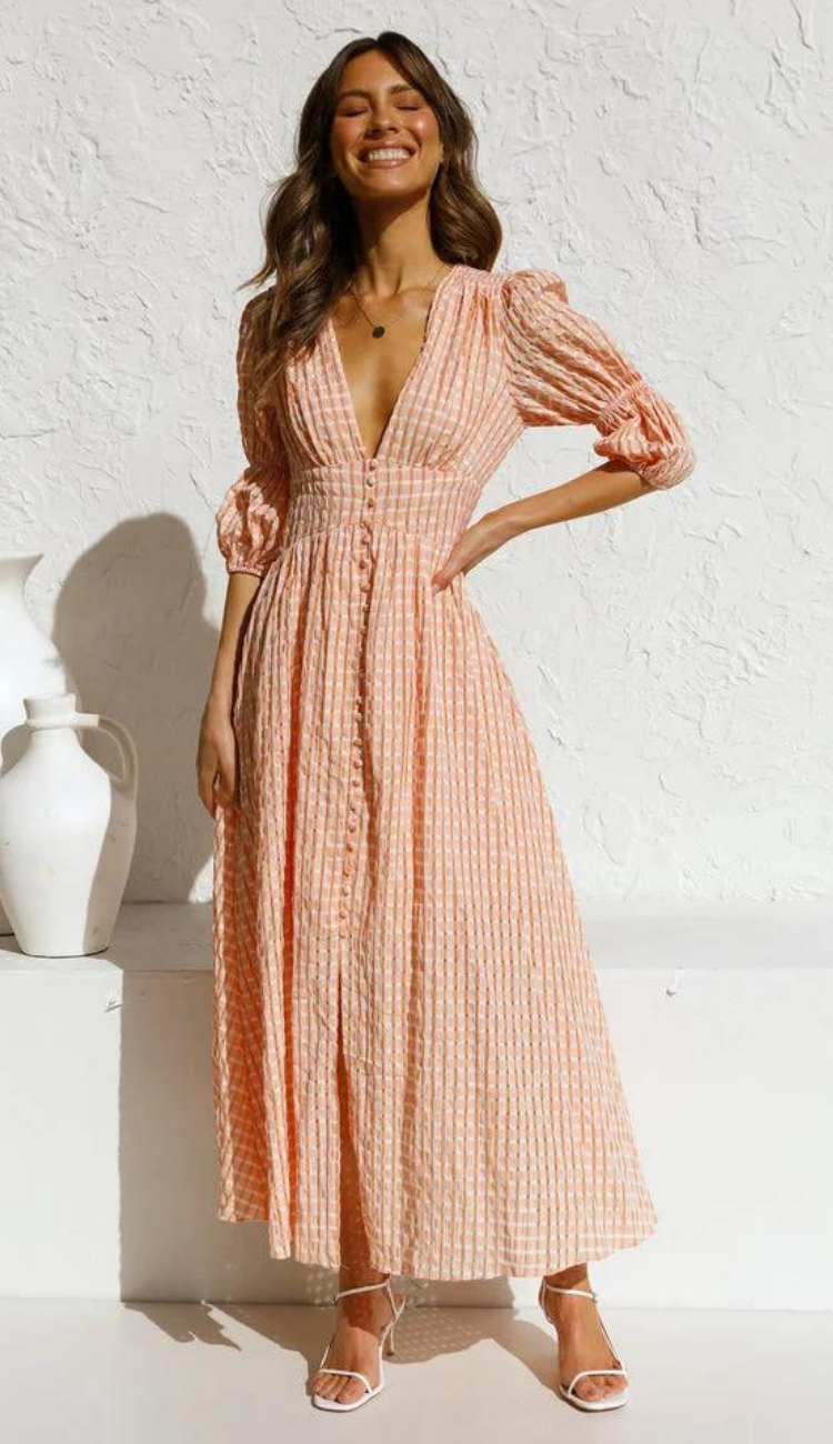 Leire Tangerine Maxi Dress