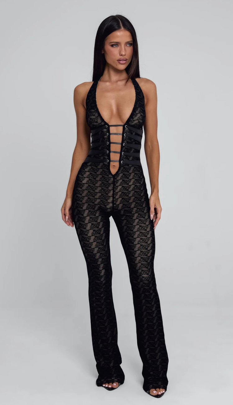 Zana Black/Skin Jumpsuit