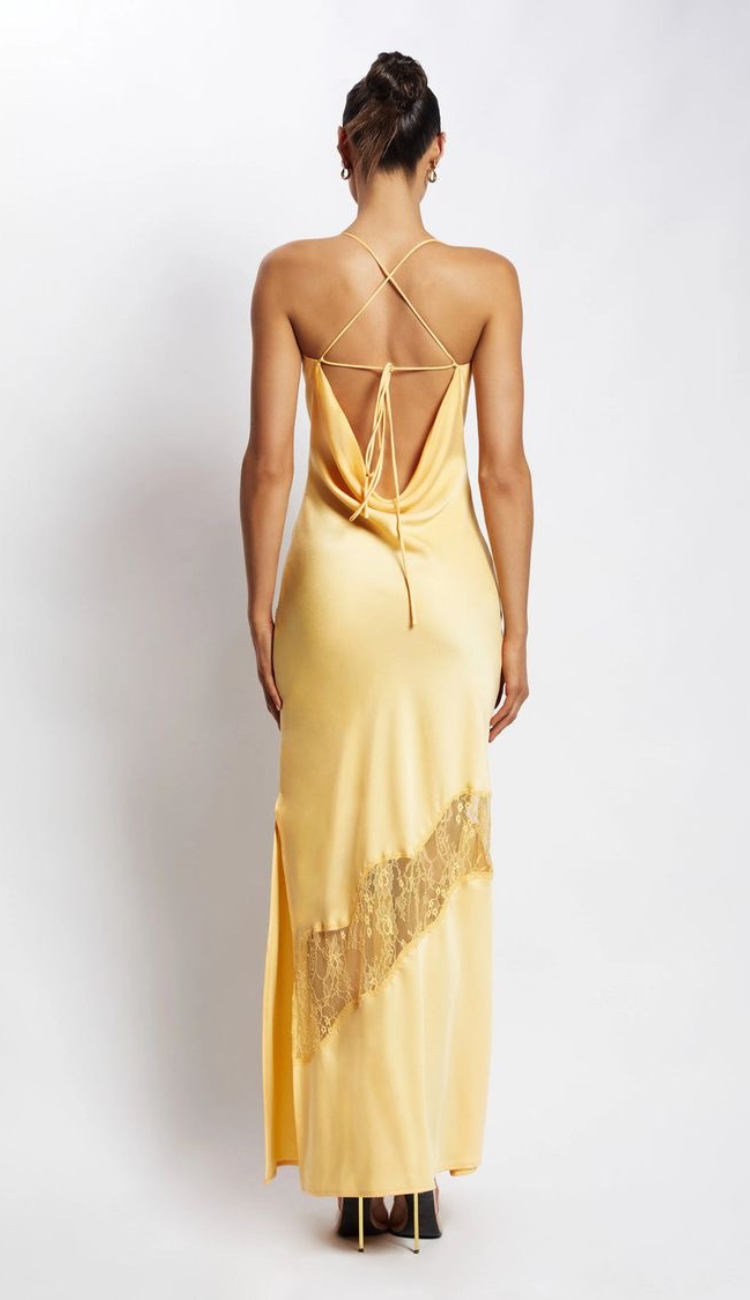 Leoni Yellow Maxi Dress