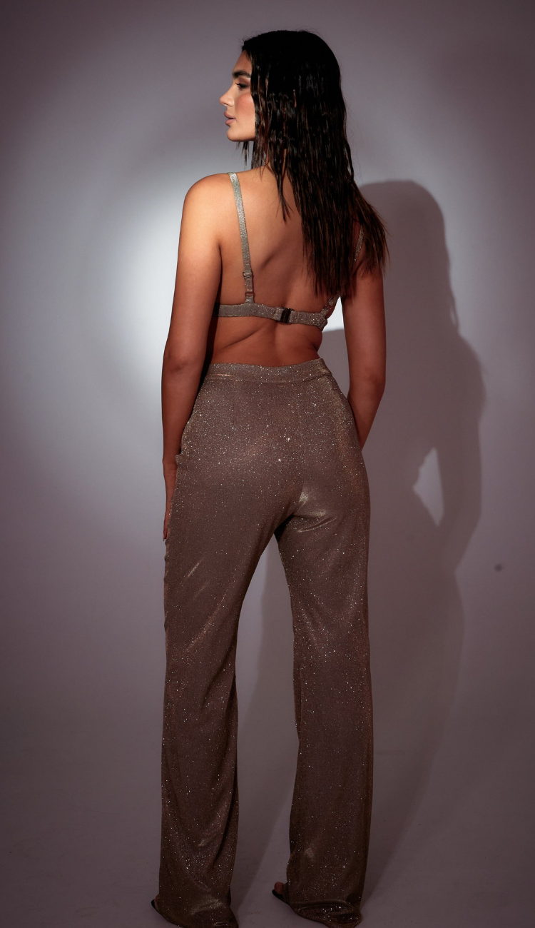 Siya Bronze Top & Pants Set