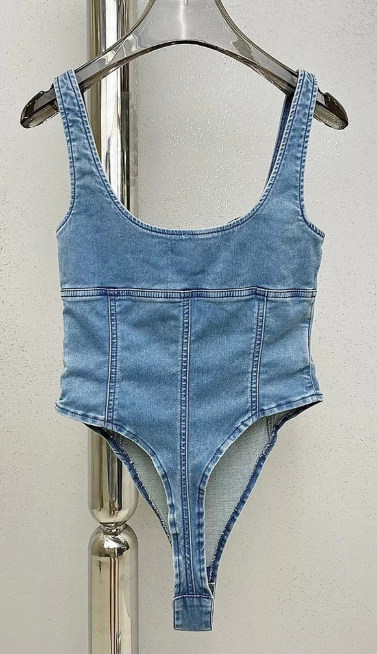 Naila Denim Denim Bodysuit