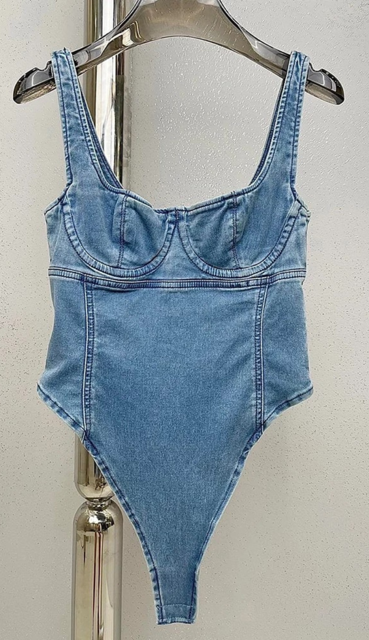 Naila Denim Denim Bodysuit