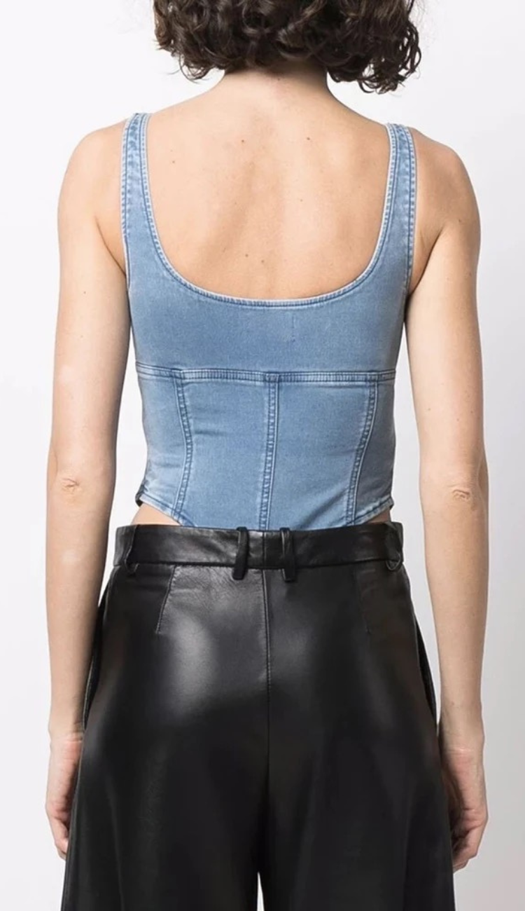 Naila Denim Denim Bodysuit