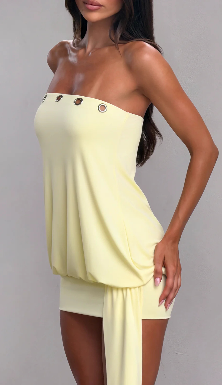 Tiana Yellow Mini Dress
