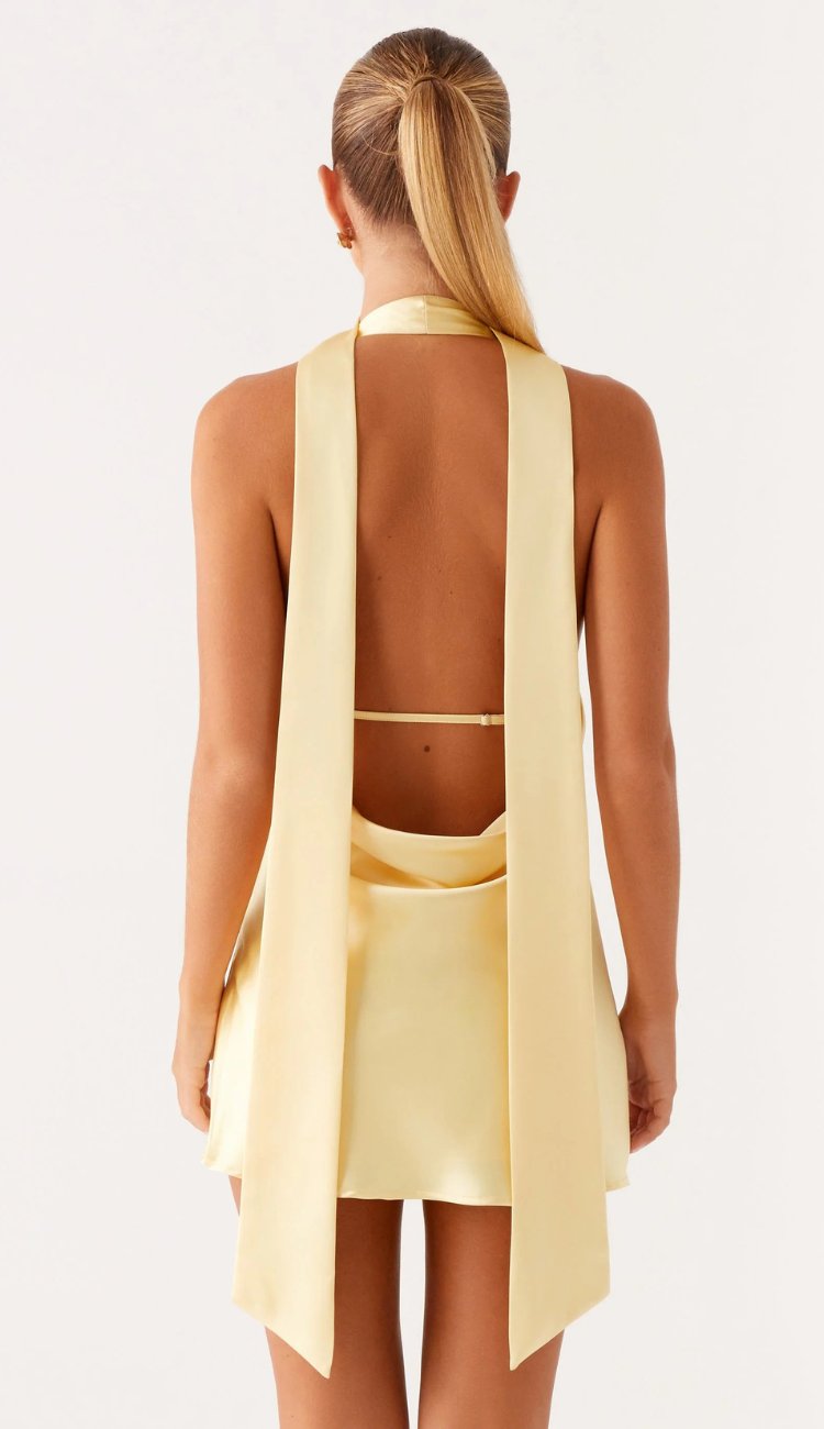 Cyra Yellow Mini Dress