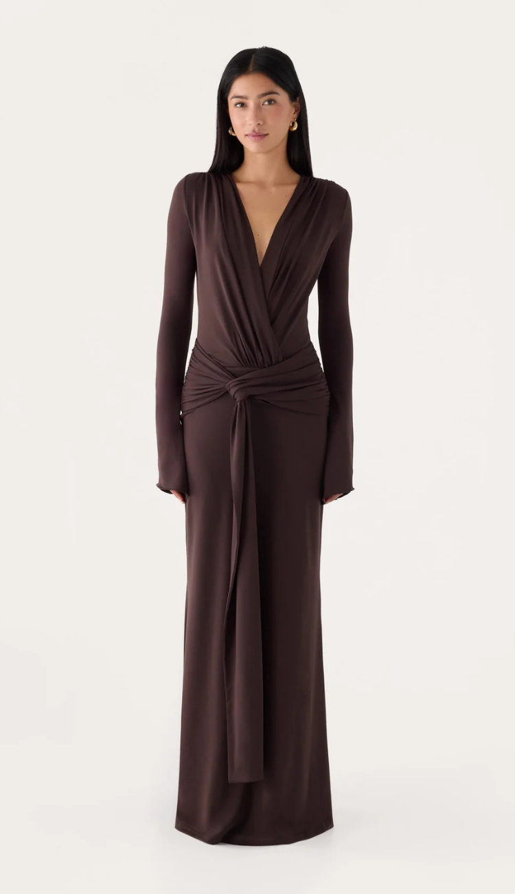 Alix Brown Maxi Dress