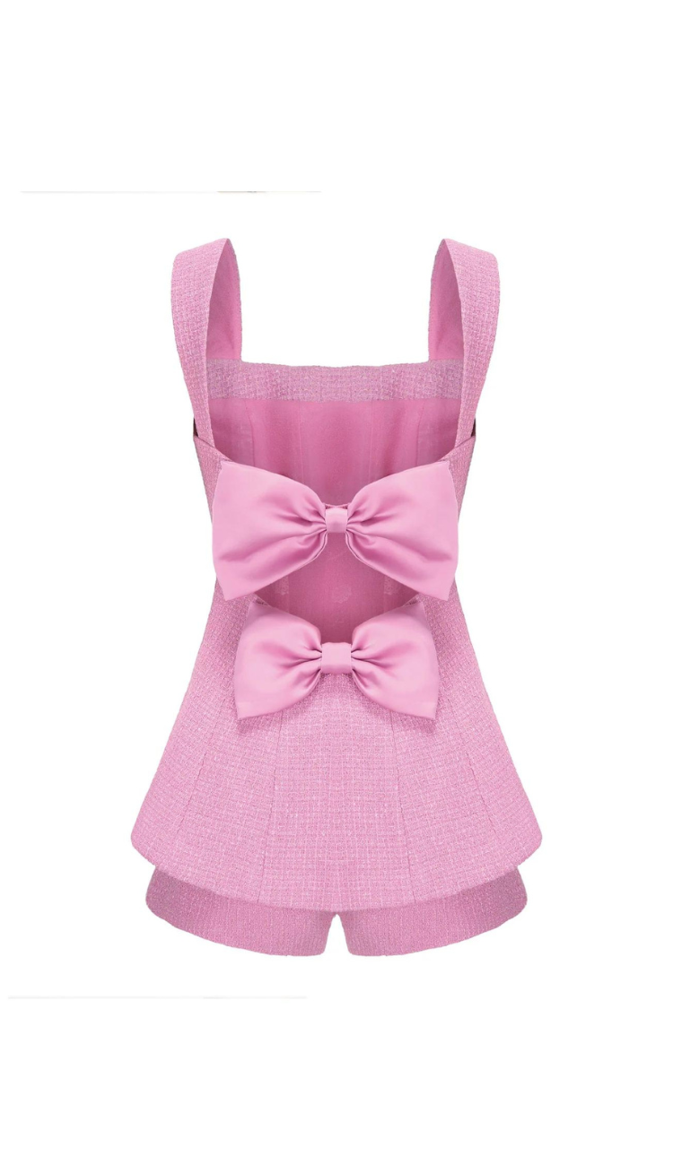 Nicolle Pink Bow Set