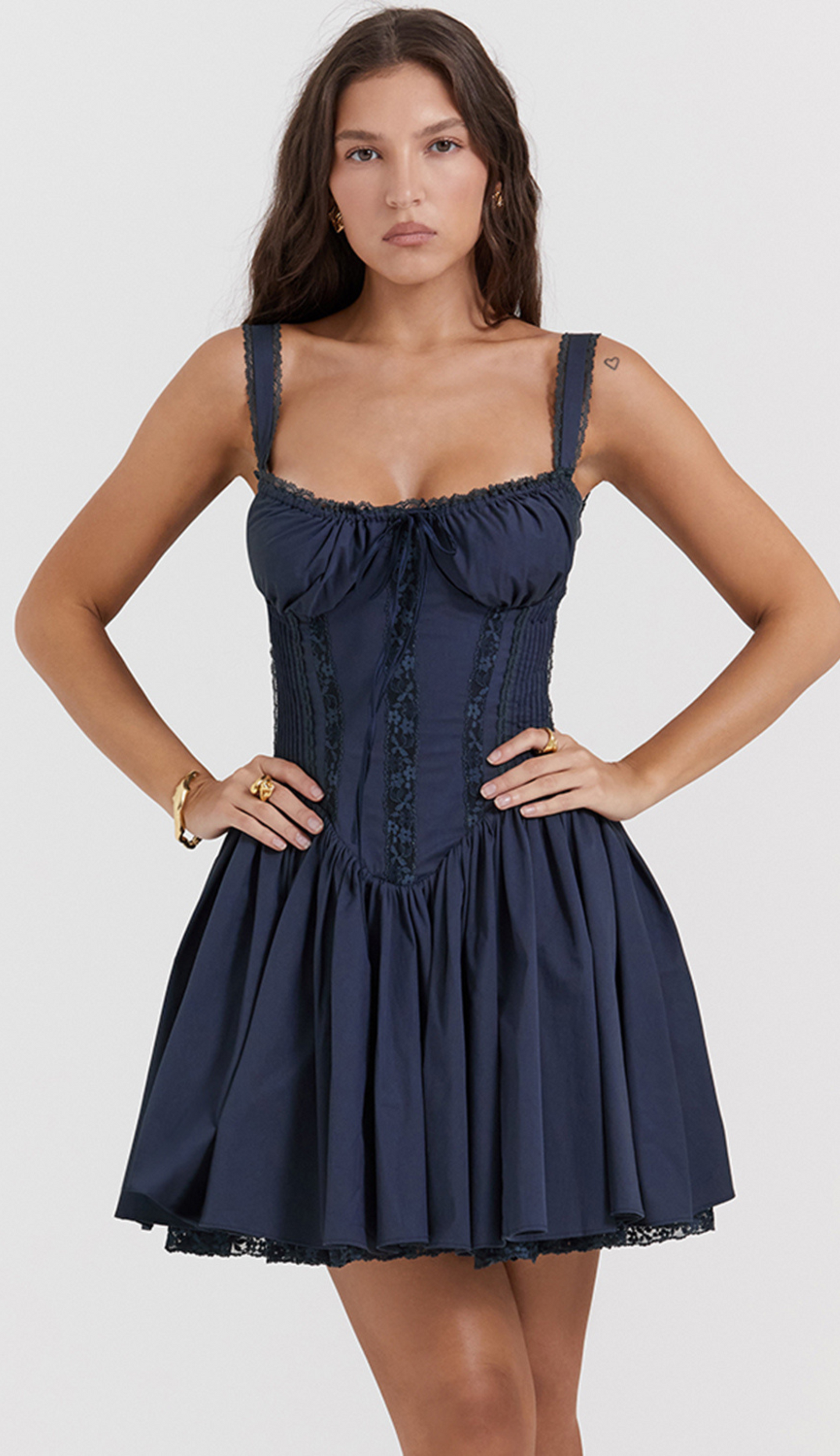 Seona Navy Blue Mini Dress