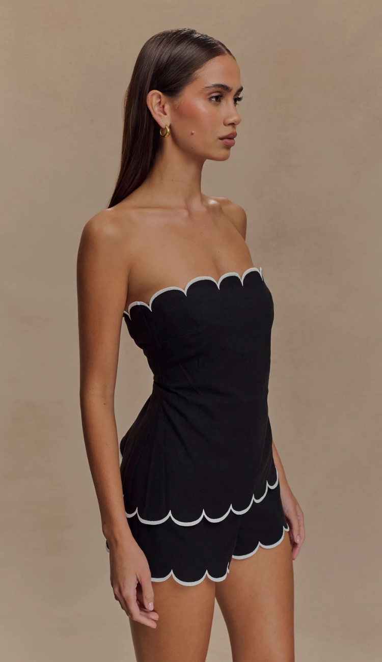 Axelle Scallop Shorts Set