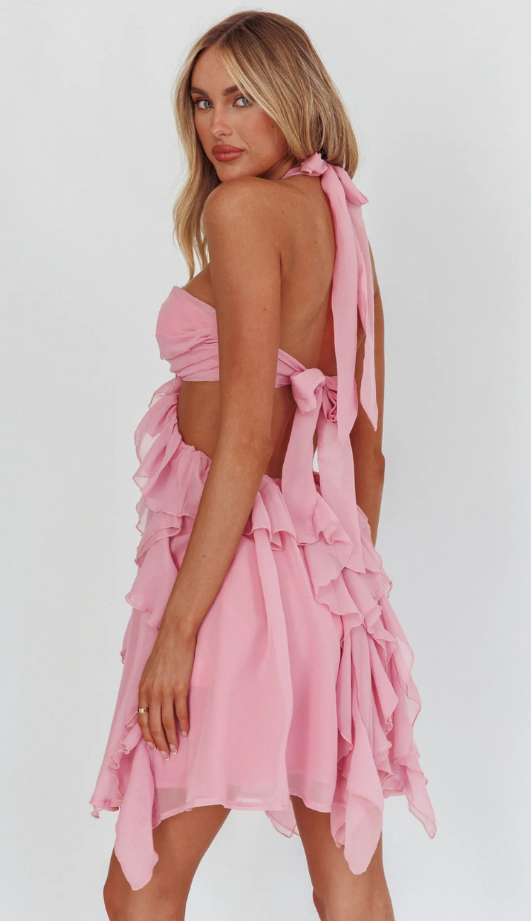 Milla Pink Ruffle Mini Dress