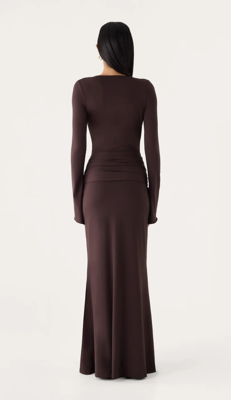 Alix Brown Maxi Dress