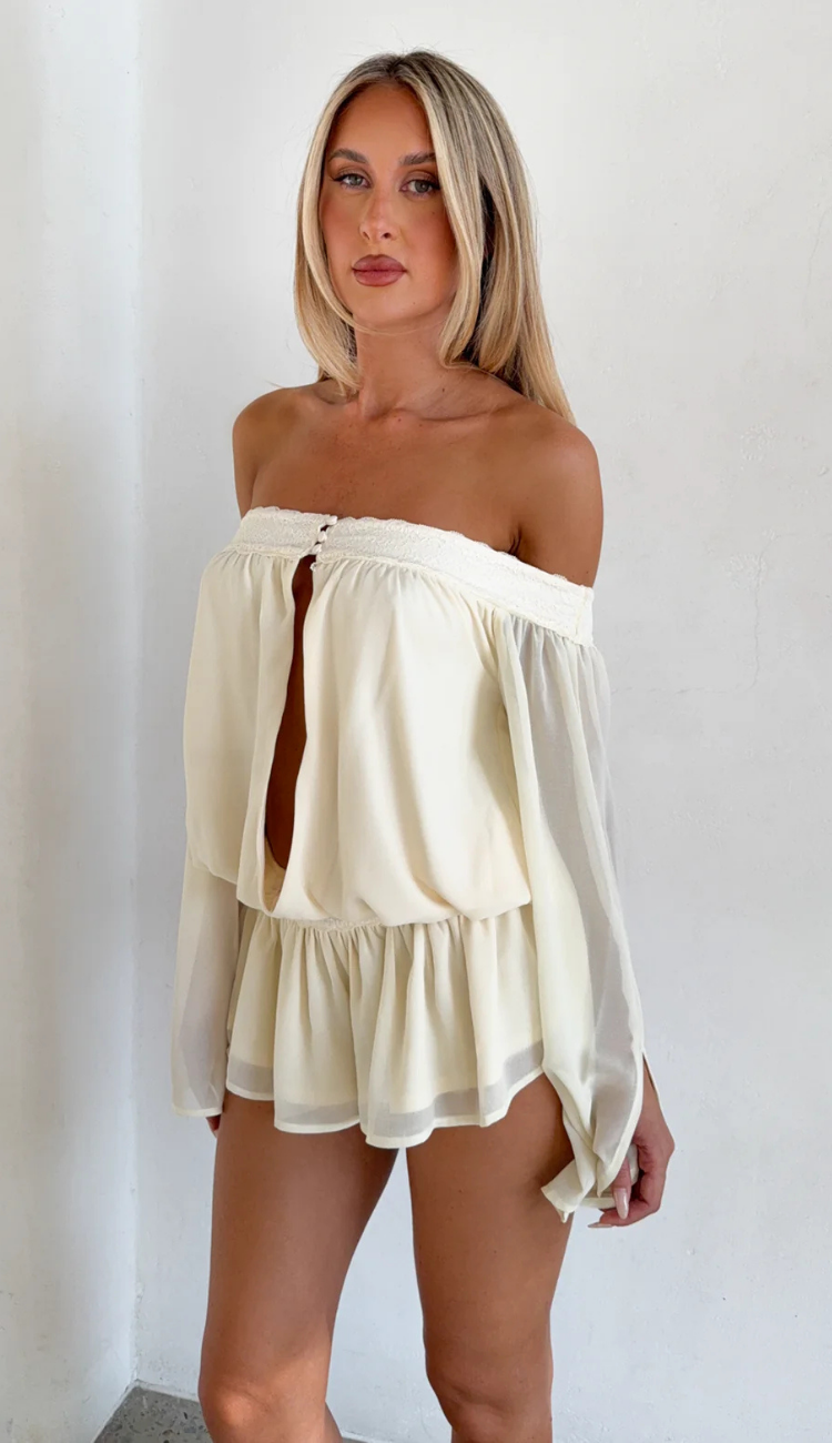 Yane Ivory Playsuit