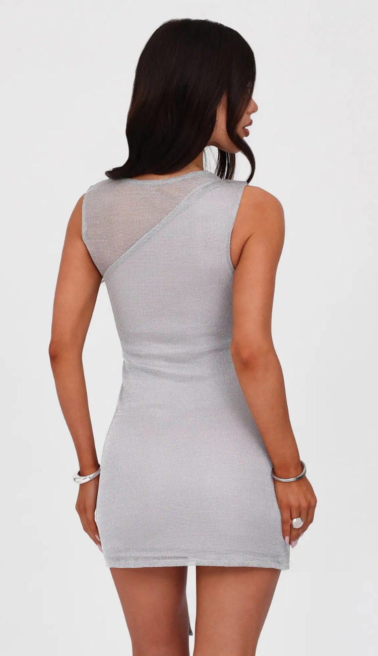 Nurit Silver Mini Dress