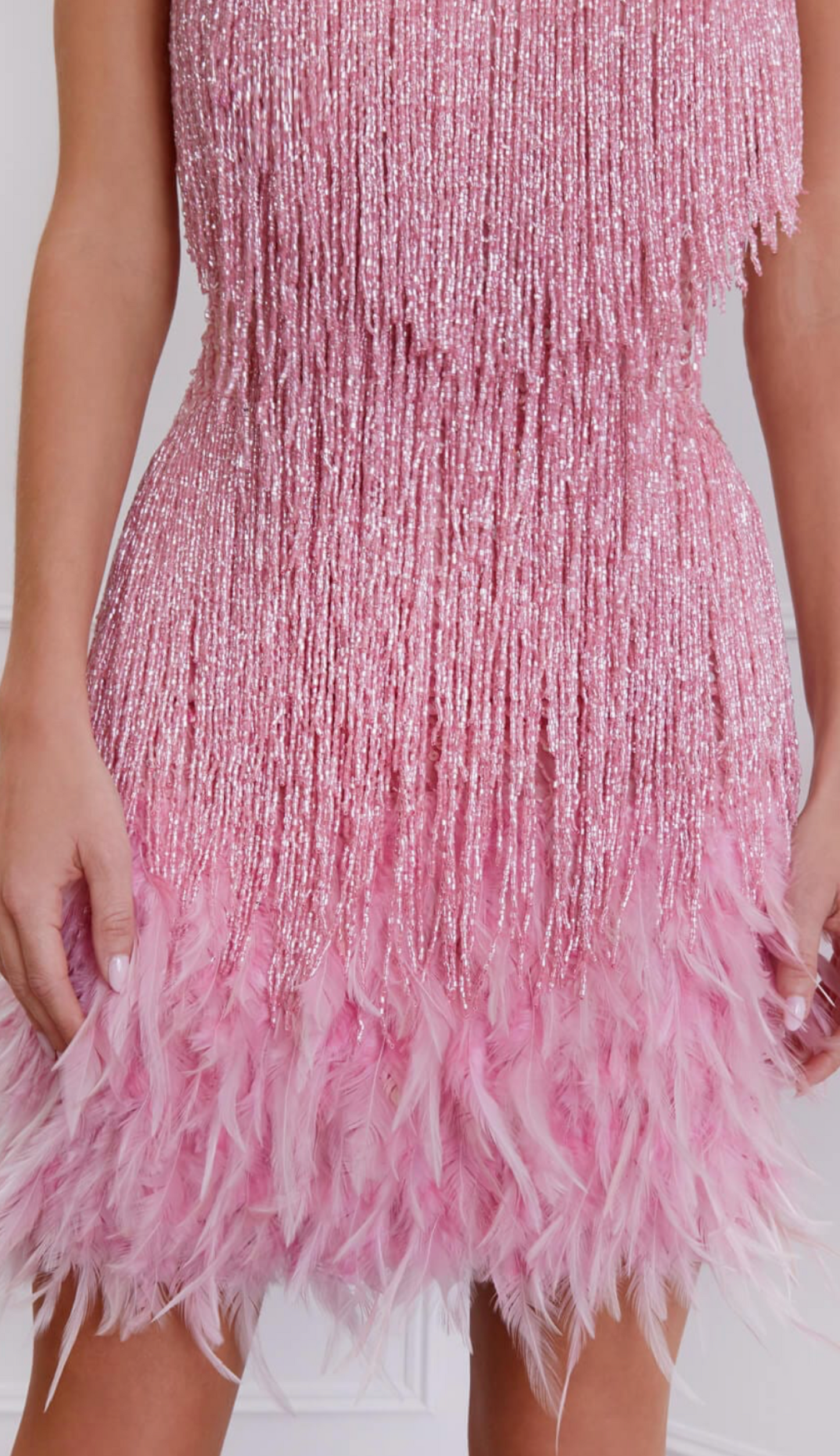 Catalina Pink Fringe Dress