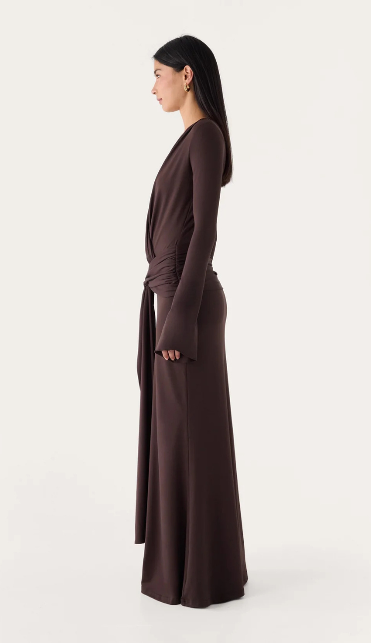 Alix Brown Maxi Dress