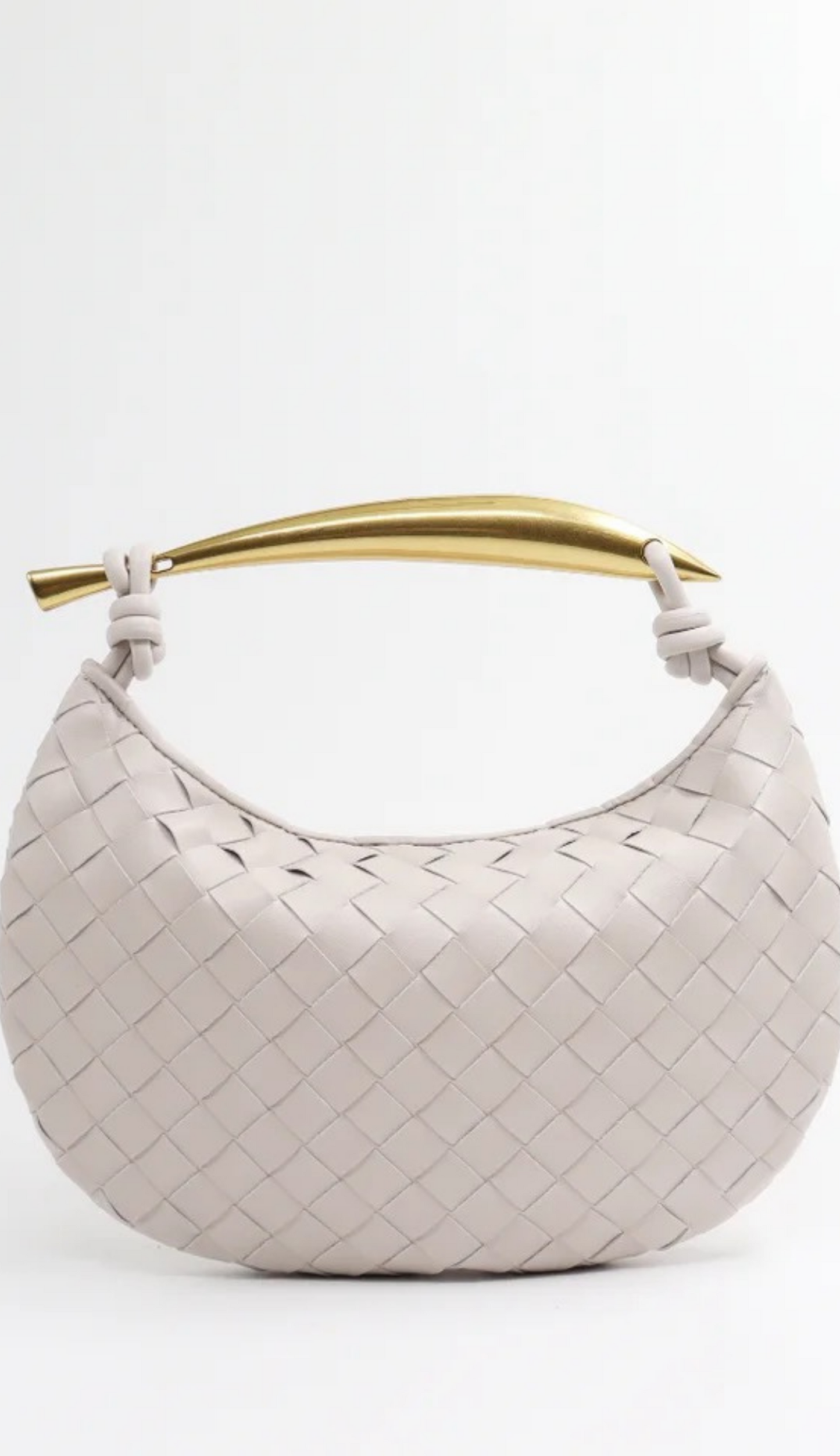 Melie Medium Beige Handle Bag