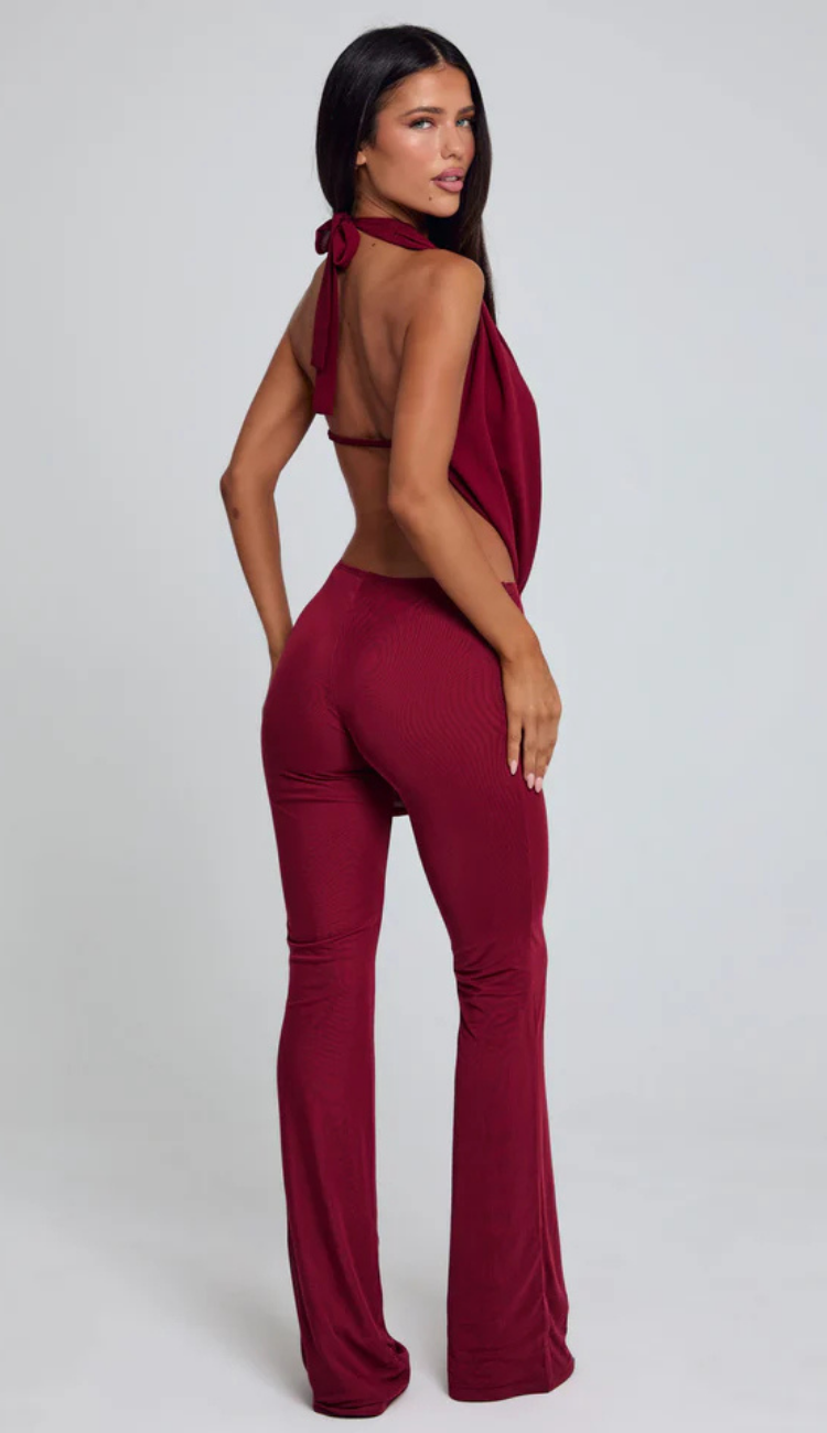Sharo Burgundy Jumpsuit