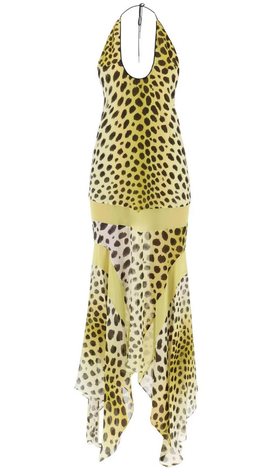 Kendra leopard print midi dress