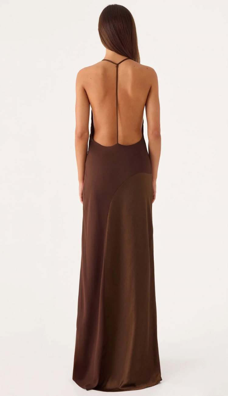 Lizbeth Brown Maxi Dress